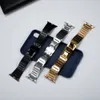 Luxury rostfritt stål rem för Apple Watch Ultra 49mm Band 45mm 41mm 44mm 40mm 38mm 42mm Butterfly Metal Armband Iwatch Bands S7233064