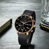 CURREN Top Luxe Chronographe Montre Hommes Quartz Montres Étanche En Acier Maille Montres Hommes D'affaires De Mode Marque Horloge 210527