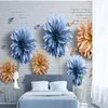 Wallpapers Custom 3D Po Chrysanthemum Dry Flower Wallpaper Mural For Bed Background Floral Wall Paper Sticker Decor