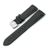 22mm Natural Rubber Silione Watch Band Special for Tudor Black Bay Gmt Curved End Pinfolding Buckle Black Blue Red Wrist Strap H08543064