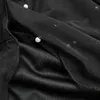 Женщины черный карандаш юбки длинные высокие талии тонкие сетки бисером скромные классы женские пакеты бедра Jupes falad офис элегантная мода 210619
