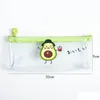 Transparent PVC Pencil Case Zipper Pencil Bag for Kids Girls Gift Office School Supplies Stationery