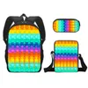 Halloween Rainbow Printed Back To School Students Schoolbag Tie Dye Fashion Kids Boys Grils Backpack Shoulder Bags Polyester Small Satchel Three Piece Suit G94F7D0