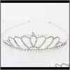 Tiaras Haarschmuck Design Schöne glänzende Kristall Braut Tiara Party Pageant Silber vergoldet Krone Stirnband Hochzeit PS2966 ZJ