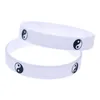 リンクチェーン1PCクールYing Yang Silicone Wristband Black White Sports Rubber BraceletsBanglesファッションジュエリーギフト2758