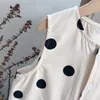 Letnie kombinezon dziecięcy moda ubrania dla dzieci dziewczyna casual kombinezony polka kropka luźne bez rękawów 210515