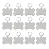 12Pc DIY Sublimation Wooden Hard Board Key Rings Double Printable White Blank MDF Chain Heat Transfer Jewelry Making F3MD Keychain6331756