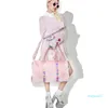 2021 Ins Hot Fashion Cool Stylish den stora kapaciteten gotisk stil plysch rosa casual tygväska kvinnor axelväskor c0121