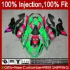 OEM-lichaam voor Kawasaki Ninja ZX-636 ZX-6R ZX600 ZX 6R 6 R 636 600 CC 12NO.117 ZX6R 13 14 15 2016 2017 2018 600CC ZX636 2013 2014 2015 16 17 18 Injectievakken Shark Green