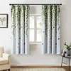 Yokistg Tropical Leaves Blackout Curtain för vardagsrum Sovrum Kök Barnrum Uttryckt Polyester Fönsterbehandling Drapes 210712