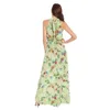 Женщины Boho Floral Print Dange Party Pressing Сексуальные Женщины Летние Холтер Санктра СУБДНЯЯ СКРЫВАЯ СНЯ Плечо Maxi Нерегулярное Прямое Платье 210518