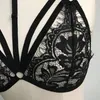 Sexy Camisoles Kabelbaum für Frauen Floral Spitze Bralette Bustier Käfig Top Sheer BH Hemd Weste Goth Dessous Käppchen Tanks