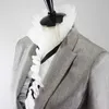 Vintage Decorative Ruffled False Fake Collar Lace-up Ribbon Adjustable Multi-purpose Detachable Victorian Shirt Front Necktie