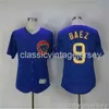 Broderie Javier Baez, célèbre maillot de baseball américain cousu hommes femmes jeunesse maillot de baseball taille XS-6XL