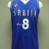 Nikivip Nemanja Bjelica # 8 Team Serbia Srbija Serbia Maglia da basket retrò Mens cucita personalizzata Qualsiasi numero Nome maglie