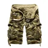 Camouflage lâche Cargo Shorts hommes été militaire Camo pantalons courts Homme taille américaine 210714