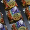 SEVENSTONE LOOSE GEMSTONE Orgone Pyramid Crystal 7 Chakra Balancing Energy Generator for Anti-Stress Calmness Growth Healing