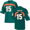 NCAA Miami Hurricanes College Fotboll Jerseys Mens 15 Brad Kaaya Jersey Ed Reed Ray Lewis Sean Taylor Andre Johnson Custom Stitched Jersey Shirt