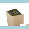 Packing Office School Business Industrial Moisture Proof Packaging Sealing Brown Kraft Paper Pouch With Aluminum Foil Inside Bags For