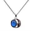 New Mood Necklace Female Moon Temperature Change Color Necklaces Stainless Steel Chain