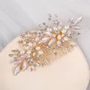 rhinestone flower hair comb