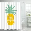 Cortinas de chuveiro cortina de frutas com ganchos para banheiro