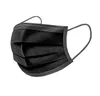 Czarne jednorazowe maski do twarzy 3-warstwowej ochronę z ustami workowym sanitarnym na zewnątrz