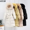 Осень зима из искусственного шуба женские длинные куртки Parkas с капюшоном теплые женские пальто солидные женщины Parkas хлопковое пальто