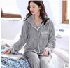 Herbst Winter Frauen Flanell Pyjamas Sets Mädchen Nachtwäsche Anzug Dicke Warme Pyjamas Weiche Nachthemd Weibliche Cartoon Tier Pijamas 211112