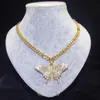 6cm alloy butterfly pattern Pendant Necklace with 65CM Twist chain or 45cm Cuban Link for Fashionable woman and Girlfriend accessories