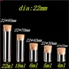 4ml 5ml 6ml 18ml 22ml 30ml 미니 병 유리 테스트 튜브 항아리 스토리지 모래 액체 음식 선물 DIY 100pcsjars