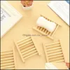 Dishes Aessories Home & Gardenfast Natural Wood Dish Wooden Tray Holder Storage Soap Rack Box Container For Bath Shower Plate Bathroom Drop
