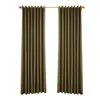 100% Blackout Material Double Layer Curtain Drapes Heat Light Panel Blocking Black Line Bedroom Thermal Insulated Curtain D25 210913