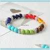 Charm Healing Reiki Prayer Natural Stone Bead Nce Yoga 7 Chakra Bracelets Inspirational Jewelry Drop Delivery 2021 Cvckh