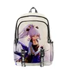 Zaino Genshin Impact Kamisato Ayaka Bambini Bambini Ragazzi Ragazze 3D Cosplay Primario Medio Studenti Studenti scolastici ScuolaBag