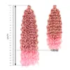 Naturliga hårförlängningar Vattenvåg Deep Wave Synthetiska Curly Braids Twist Low Temperature Fiber 18Inch Hawaii Curl