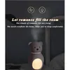 Nemlendirici Damour Bear Elektrikli Aroma Hava Difüzör LED Hemerileştiriciler Uçucu Yağ Aromları Şube Şeklinde Uçucu Yağlar253I6374870