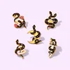 European ed Snake Around Skull Brooches Pins Unisex Lovers Alloy Sun Moon Clothes Badge Accessories Cartoon Enamel Animal Flo2128