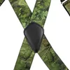 HUOBAO Vintage Männer Militär Hosenträger Männlich Breite 5 cm Camouflage Hosenträger Mans Klammer ArmyGreen Taktische Suspensorio 4 Clips