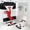 バスマットモダンスタイルのマットバスルームカーペットポリエステルシャワーカーテンセット吸収性足敷き装飾装飾便座のカバー