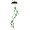 Decoratieve objecten Figurines Led Solar Wind Chime Crystal Ball Hummingbird Lichtkleur Veranderend waterdichte hangend voor huistuin