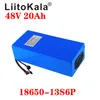 LiitoKala 48V 20ah 18650 13S6P ebike akumulator 20A BMS 54.8v baterie litowe do roweru skuter elektryczny