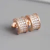 Hochwertiger Ohrstecker mit allen Diamanten für Frauen, Hochzeitsschmuck, Geschenk in drei Farben, plattiert, im Karton PS4476239c