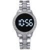디지털 시계 남자 럭셔리 비즈니스 터치 여성을위한 전자 손목 시계 패션 다이아몬드 다이얼 팔찌 시계 Montre Homme 손목 시계