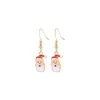 Boucles d'oreilles décoration de Noël Snowflake Elk Bell Epoxy Copper Ear Hook Pendant de nombreux styles différents