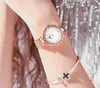 Светящиеся кварцевые женские часы Diamond Goddess, сетчатый ремень, износостойкие женские наручные часы Nature Beauty233P