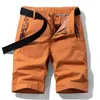 Shorts d'été pour hommes Casual Cargo militaire Plus Taille Longueur du genou Solide Coton Tactique Pantalon court Hommes Pantalon Jogger 210714