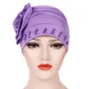 Casquettes hijab musulmanes à fleurs à la mode, tête enveloppante arabe solide, hijabs intérieurs en coton, perles, bonnet turban pour femmes, casquette sous-écharpe islamique