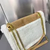 حقائب مصممين الكتف حقيبة يد حقيبة crossbody رفرف محفظة المحافظ ساحة حمل سلسلة رسائل المرقعة المشارب منقوشة الخيط خروف الصوف أفخم سيدة المرأة حقيبة يد