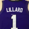 Nikivip Weber State Wildcats College Damian Lillard #1 Basketball Jersey Herr Sömda anpassade valfritt nummernamntröjor